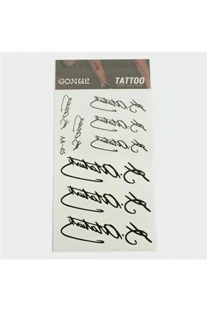 Mustafa Kemal Atatürk Tattoo Dövme Sticker - Beyaz