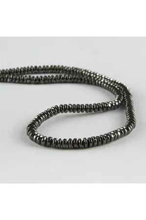 Rondela Hematit Taşı Minik 4 mm - Antrasit