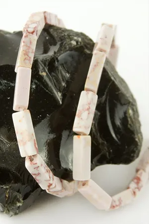 1,3 cm Dikdörtgen Boru Varisit Taşı - Açık Pembe