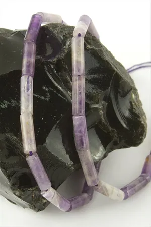 1,4 cm Boru Ametist Taşı - Mor