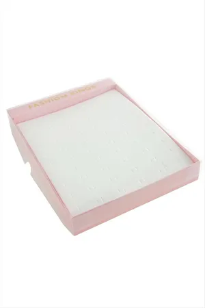 50'li Kare Süngerli Yüzük Kutusu - Pembe
