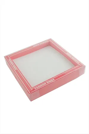60'lı Kare Süngerli Yüzük Kutusu - Pembe