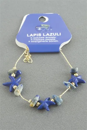 Deniz Yıldızı Lapis Doğaltaş Bileklik - Lacivert