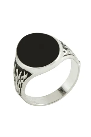 Oval Metal Erkek Yüzük
