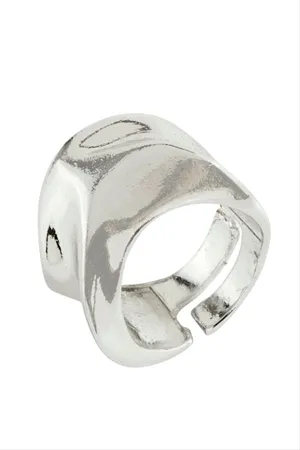 Oval Metal Yüzük - Gümüş Rengi