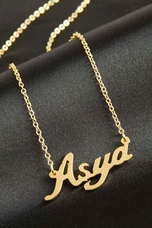 Asya isimli kolye (Kişiye Özel) - Sarı