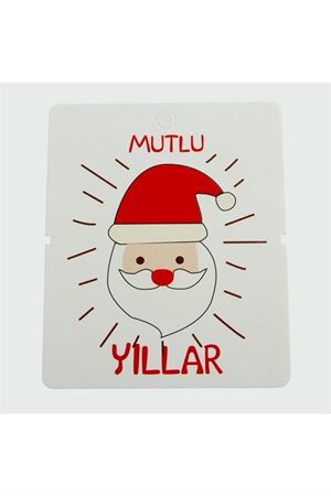 Mutlu Yıllar Bileklik Kartı 200 Adet - Beyaz
