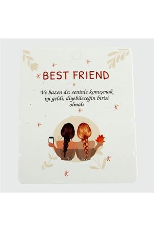 2'li Arkadaşlık Bileklik Kartı - Beyaz