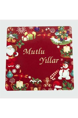 Mutlu Yıllar Bileklik Kartı 200 Adet - Kırmızı