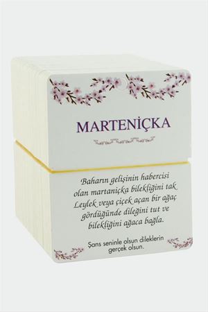 Marteniçka Bileklik Kartı - Beyaz