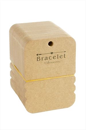 3lü Kraft Bileklik Kartı 100 Adet - Kahverengi