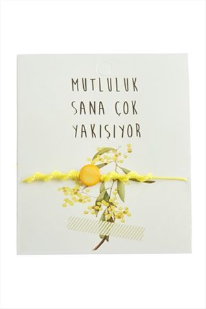 Sedef İp Bileklik - Sarı