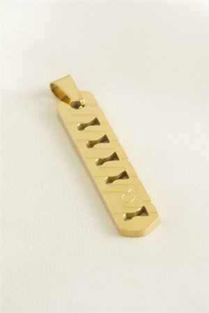 Çubuk Çelik Kolye Ucu 1*4,5 cm - Sarı