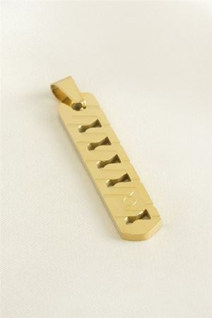 Çubuk Çelik Kolye Ucu 1*4,5 cm - Sarı