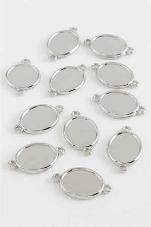 2 cm Oval Çerçeve Aparatı 50 Gram - Gümüş Rengi