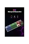 Kablolu Işıklı Gaming Standart Türkçe Q Klavye Ve Mouse Seti