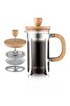 Ahşap Detaylı 600 ml Cam French Press
