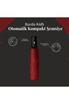Bordo Kılıflı Otomatik Kompakt Şemsiye