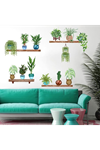 Tropikal Bitkiler Duvar Stickerı Model B