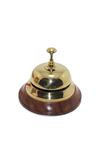 Altı Ahşap Üstü Pirinç Masa Üstü Resepsiyon Çanı