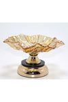 Gold Detaylı Ayaklı Dekoratif Cam Sunumluk