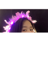 Led Işıklı RGB 3 Fonksiyonlu Otrişli Parti Tacı Pembe Renk