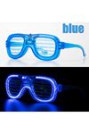 Mavi Led Işıklı Parti Gözlüğü - Neon 3 Modlu