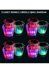 LED Işıklı Eğlence Bardak Seti 12 Adet