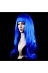 Mavi Renk Uzun Parti Peruğu