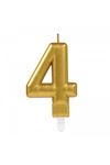 4 Rakamı Mum Gold Renk