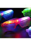 Led Işıklı Renkli Panjur Gözlük 12 Adet