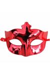 Kırmızı Renk Parlak Balo Maskesi