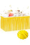 Kendinden Yapışkanlı Makaron Sarı Püsküllü Masa Eteği
