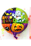 Halloween Örümcekli Kabaklı Folyo Balon 18 inç