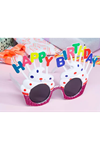 Happy Birthday Beyaz Fuşya Parti Gözlüğü