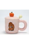 3D Capybara Desenli Porselen Kupa Bardak
