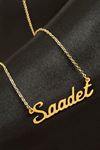 Saadet İsimli Kolye (Kişiye Özel) - Sarı