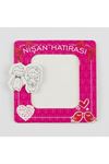 Nişan Hatırası Magnet Karton Çerçeve - Pembe