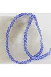 4*4 mm Arpa Kesim Kristal Taş - Açık Mavi
