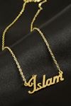 İslam İsimli Kolye (Kişiye Özel) - Sarı