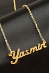 Yasmin İsimli Kolye (Kişiye Özel) - Sarı
