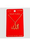 Allah Yazılı Uçlu Kolye - Sarı
