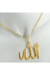 Allah Yazılı Uçlu Kolye - Sarı