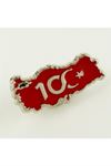 Cumhuriyetin 100. Yılına Özel Yaka Rozet - Gümüş Rengi