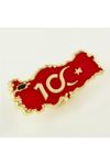 Cumhuriyetin 100. Yılına Özel Yaka Rozet - Sarı
