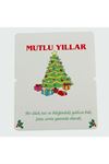 Mutlu Yıllar Bileklik Kartı 200 Adet - Beyaz