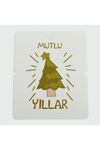 Mutlu Yıllar Bileklik Kartı 200 Adet - Beyaz
