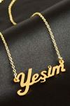 Yeşim isimli kolye (Kişiye Özel) - Sarı