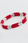 Taraftar Çavuş Hematit Doğaltaş Bileklik - Kırmızı