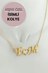 Kişiye Özel İsim Yazılı Kolye - Sarı